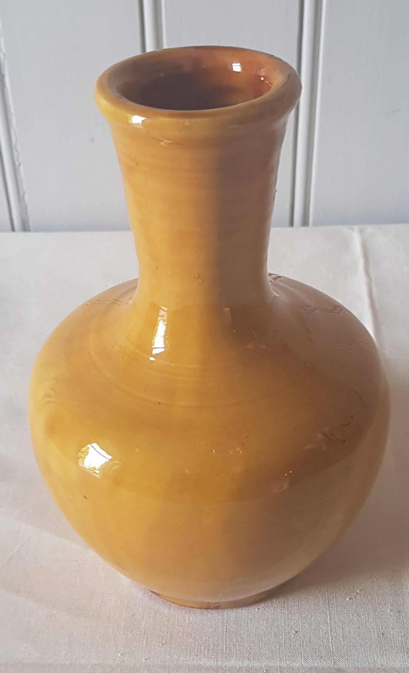 Ochre ceramic vase