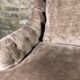 vintage velvet taupe sofa 70's style
