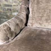 vintage velvet taupe sofa 70's style