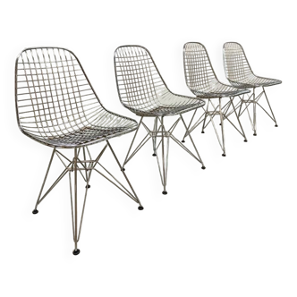 Chaise vintage en fil de fer 'DKR' Vitra Eames 1970
