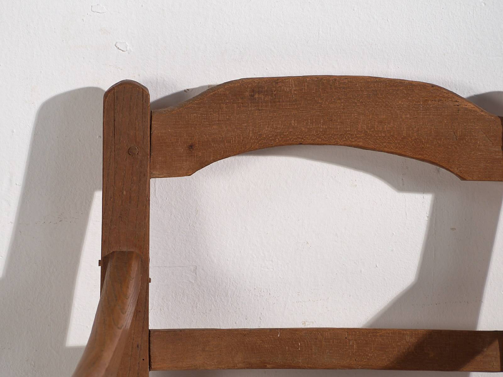 Two oak and rope armchairs, circa 1900