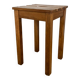 Wooden stool with central grip, quadripod base, 20th century