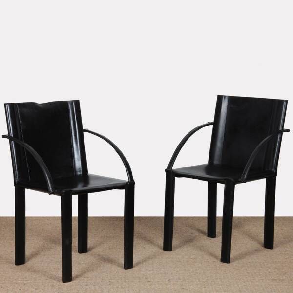 Pair of armchairs by Carlo Bartoli for Matteo Grassi, 1980