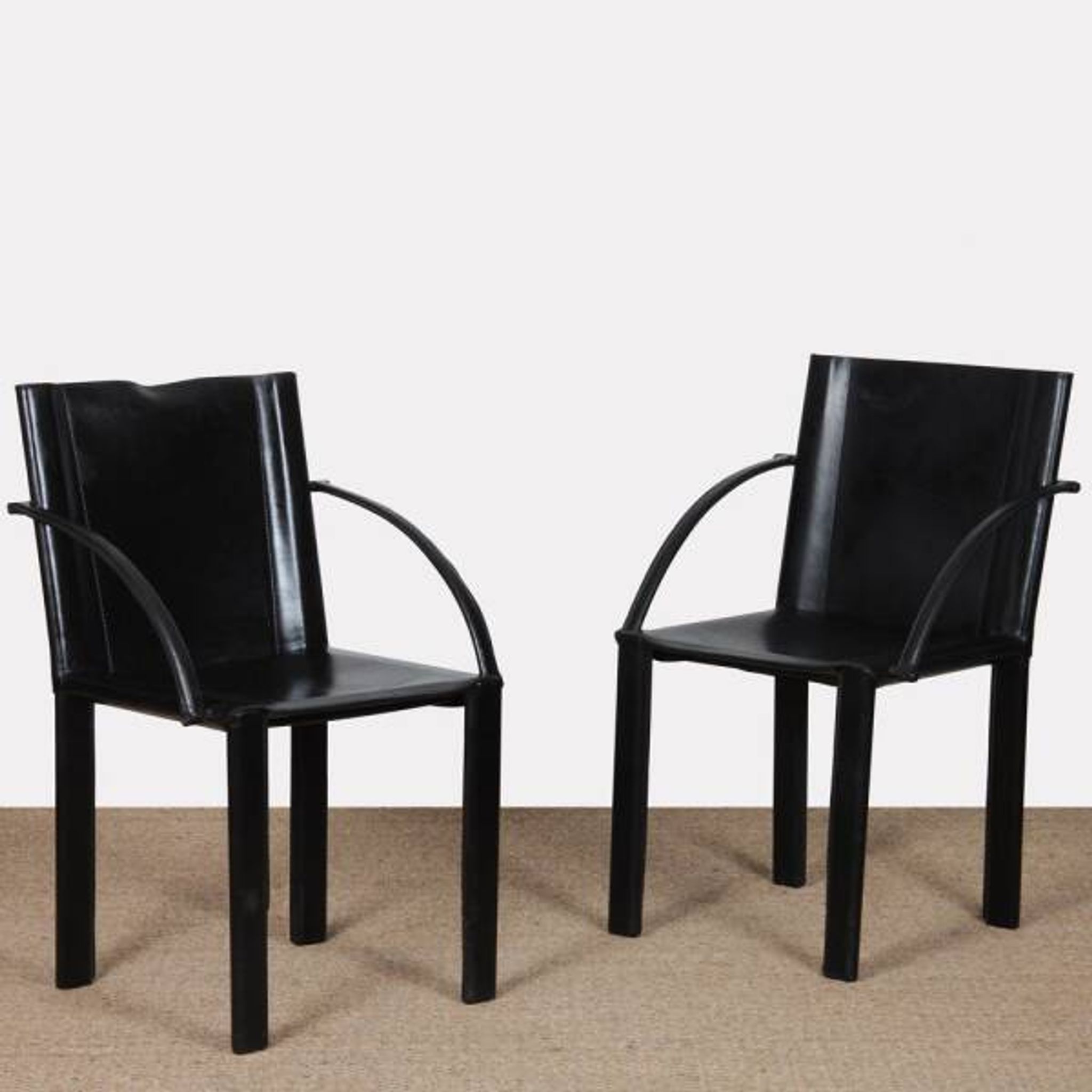Pair of armchairs by Carlo Bartoli for Matteo Grassi, 1980