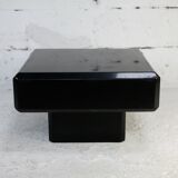 Table basse bois laqué noir, France, circa 1970
