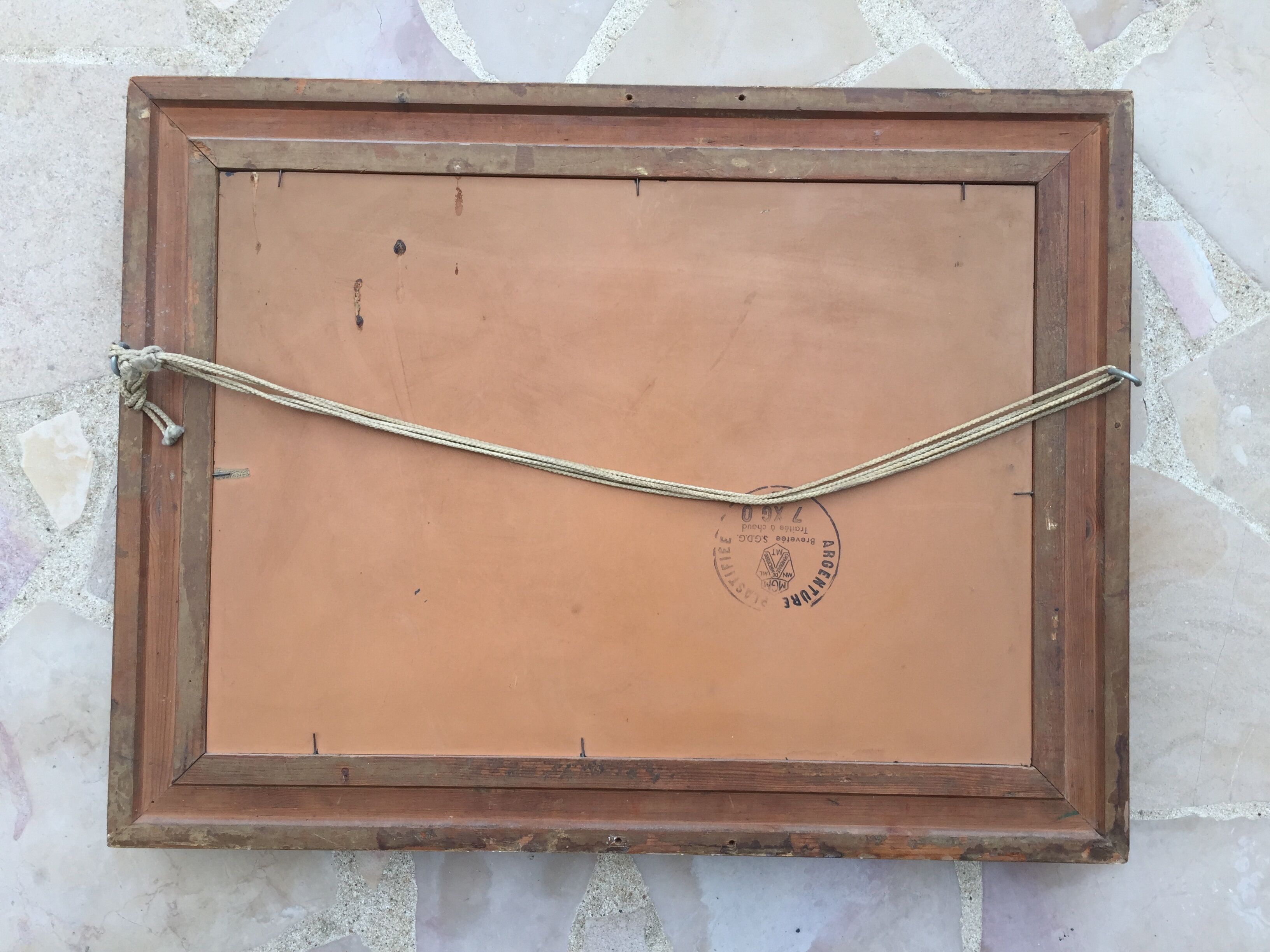 Mirror in gilded wood 66 x 50 cm