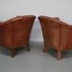 Vintage Dutch Leather Club Chairs in Cognac, Set of 2