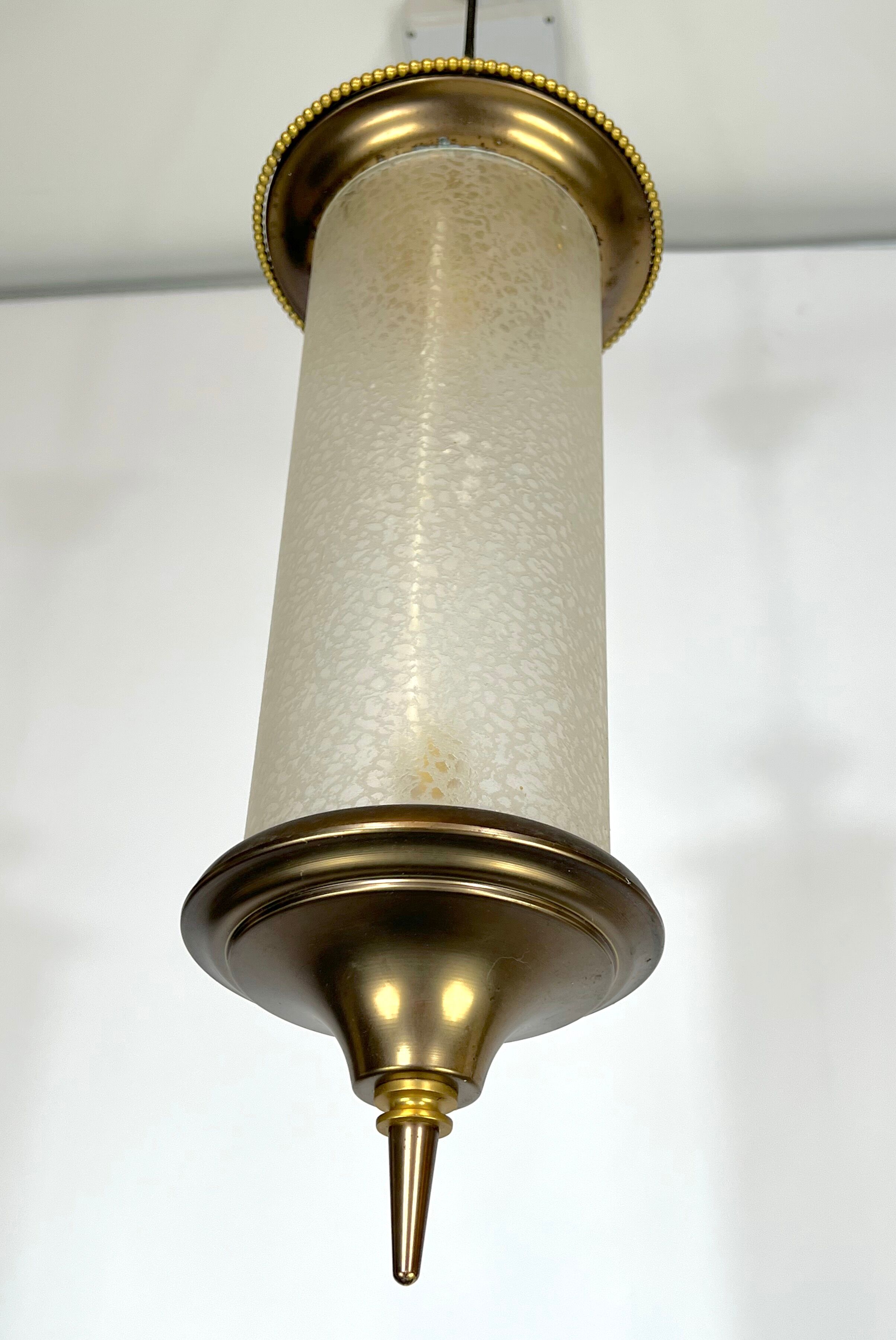 Mid-century Lumi Milano brass pendant light from 50s