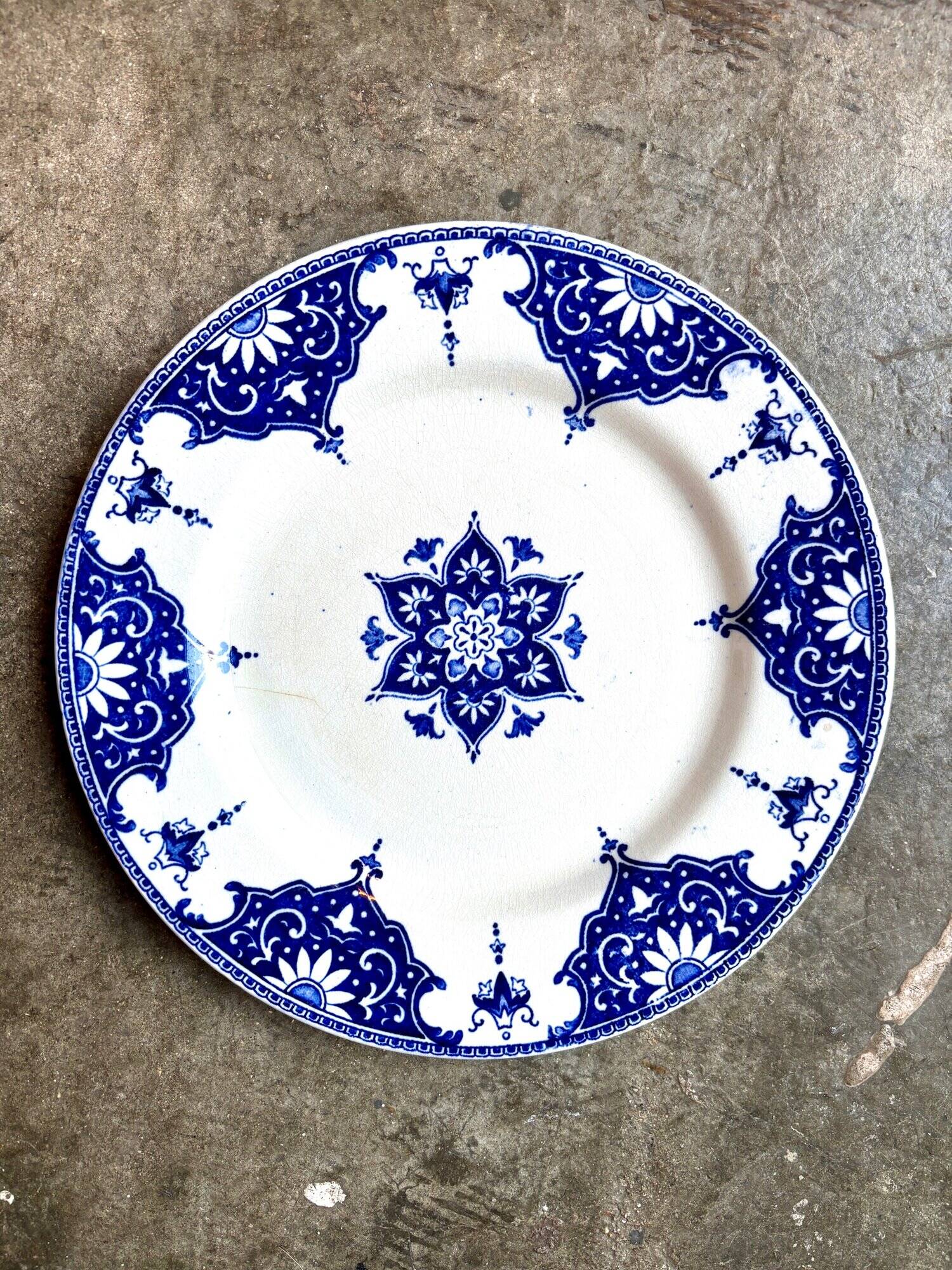 Lunéville flat plate in iron earth, "Alexandra" service