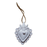 Coeur décoratif en céramique blanc