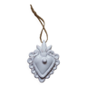 Decorative white ceramic heart