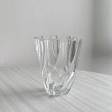 Vase en verre cristal transparent