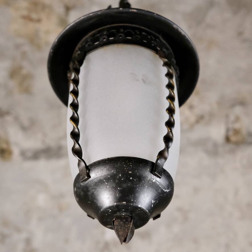 Wrought iron lantern, France, 1950s