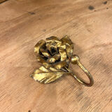 Pink-shaped hook in gilded metal