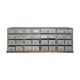 Artisanal workshop bank in patinated wood, circa 1950.