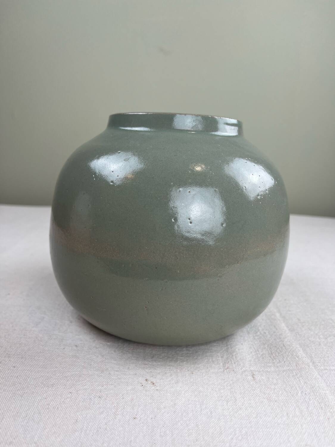 Celadon green vase