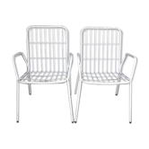 Pair 2 chairs / chairs Emu Rio metal vintage time 1960