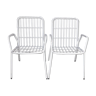 Paire 2 fauteuils / chaises Emu Rio metal vintage epoque 1960