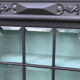 Armoire parisienne vitrée noire et vert grisé 150cm