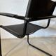 Set of 12 vintage black leather and tubular steel chairs – Italy, year
