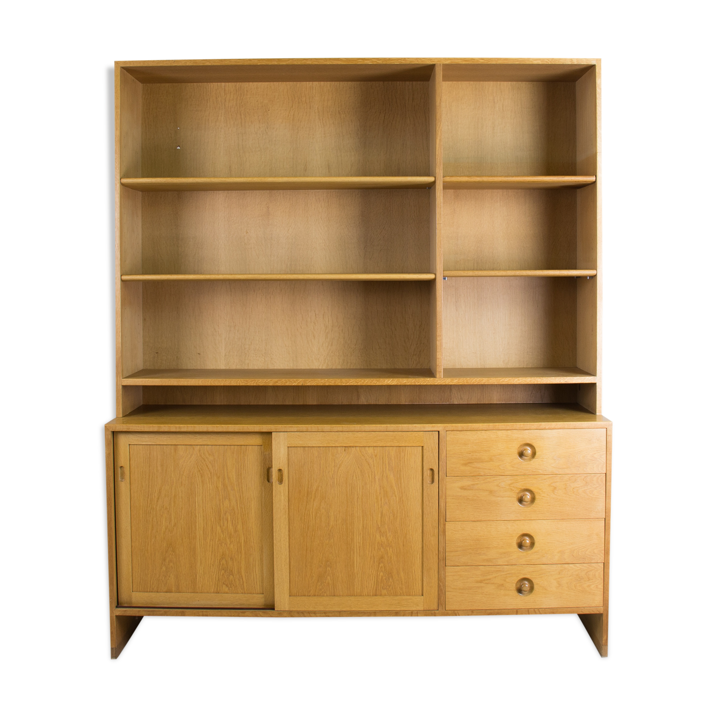 Oak bookcase by Hans J. Wegner for Ry Mobler, 1960