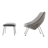 Oyster chair with Ottoman - Pierre Paulin