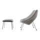 Oyster chair with Ottoman - Pierre Paulin