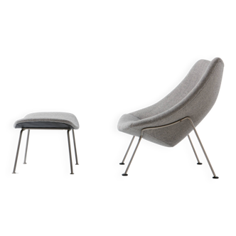 Chaise Oyster avec Ottoman - Pierre Paulin
