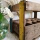 Locker- Old screen-printed wooden bottle holder