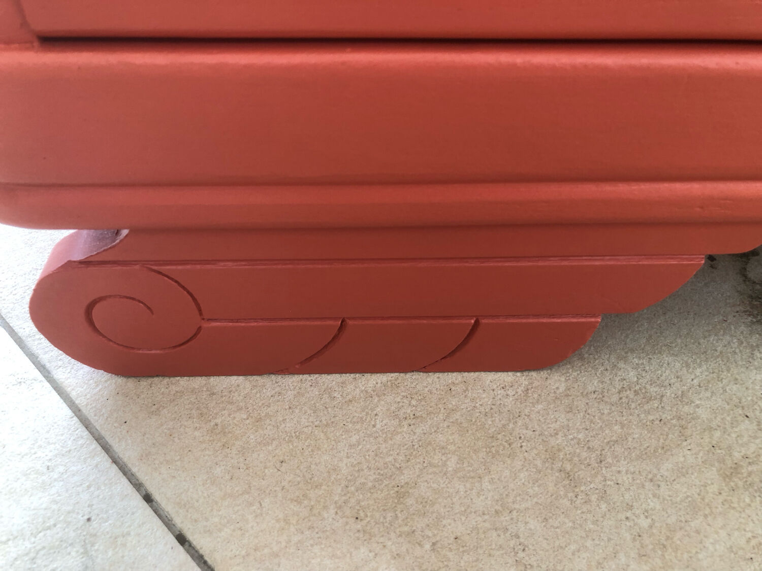Vintage terracotta chest of drawers