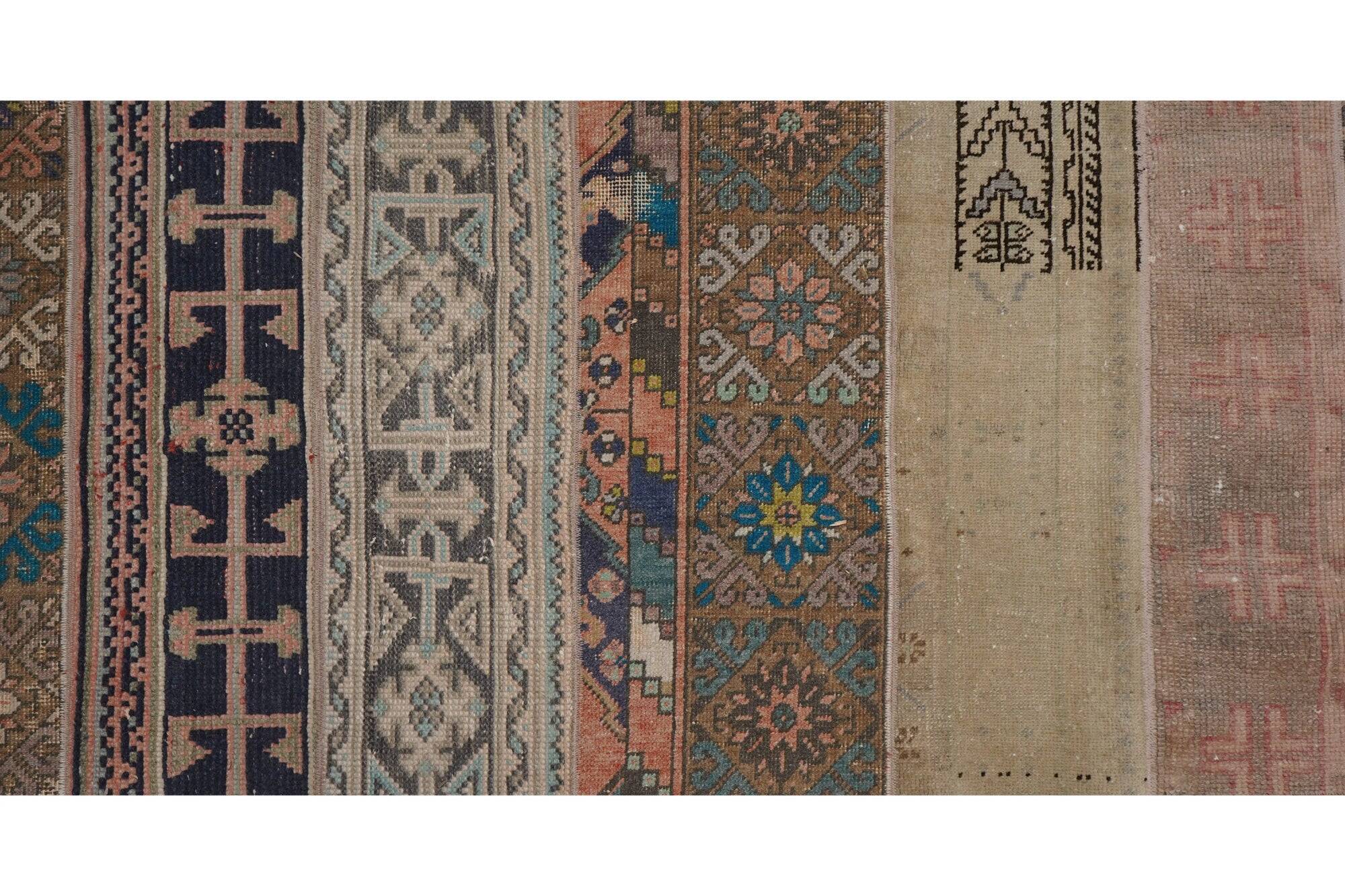 Vintage Turkish hallway rug 71x1 cm