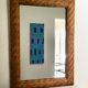 Mirror braided rattan frame 1970 39x54cm
