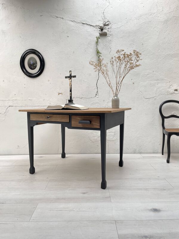 Bureau en bois peint