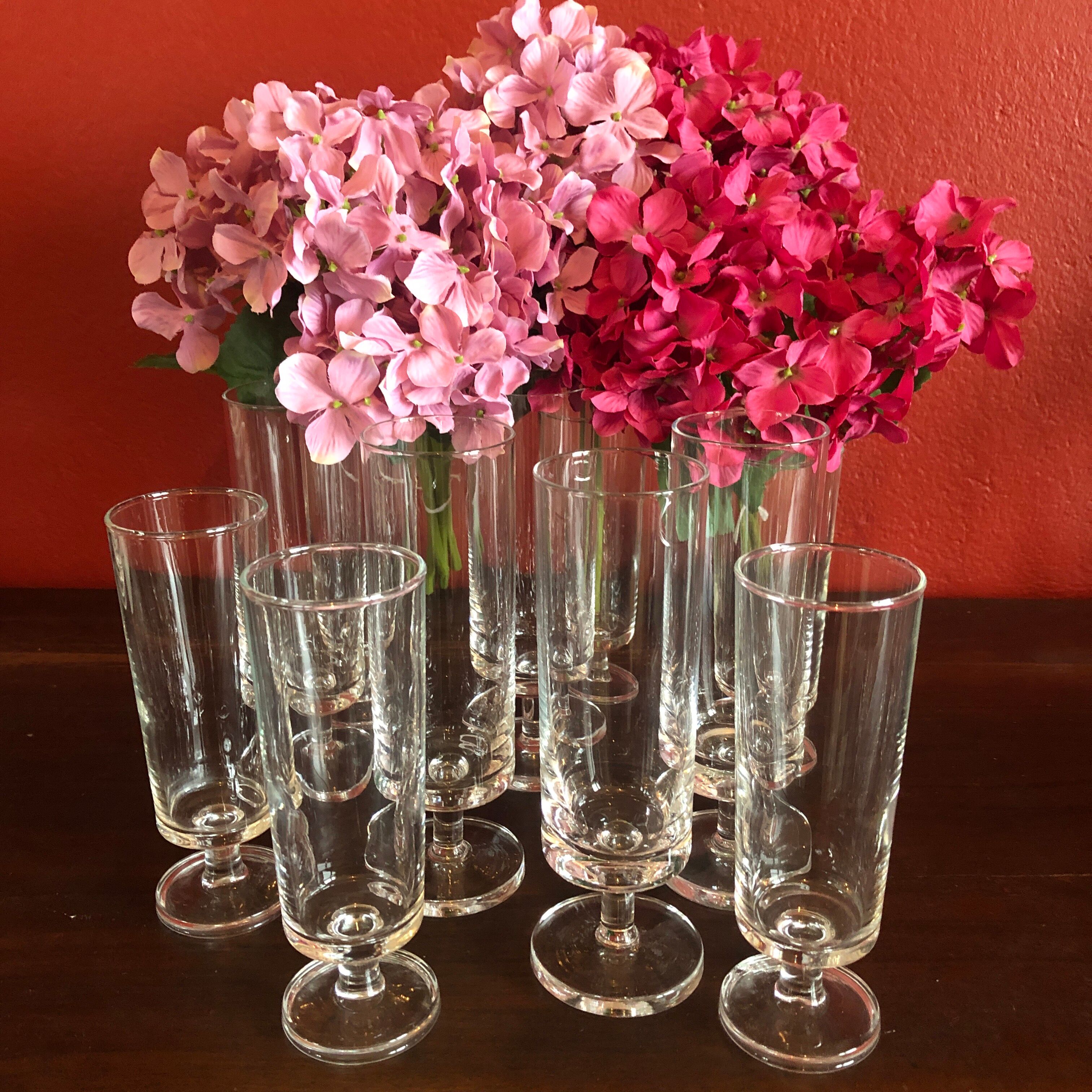 Series of 10 champagne flutes