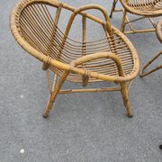 Vintage garden furniture in rattan