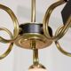 Mid-Century Modern Italian Brass and Opaline Chandelier, 1960