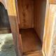 bureau enfant, ado, bois massif et cuir rouge