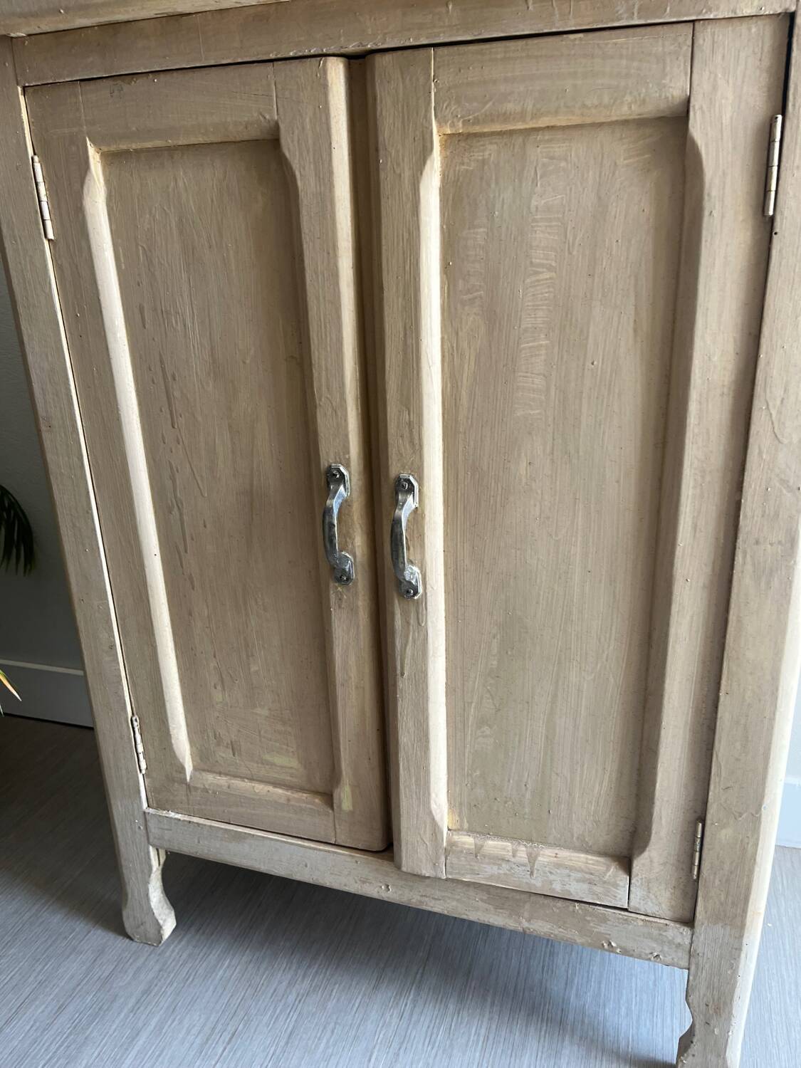 Antique Parisian buffet/jam cupboard in patinated wood