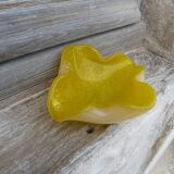 Vintage 1950/1960 Cendrier jaune en pate de verre Murano