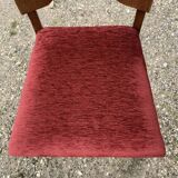 6 art deco chairs with red velvet seats