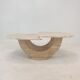 Table basse italienne en travertin, années 1980