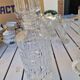 Bouteille flacon carafe avec bouchon verre ciselé epais