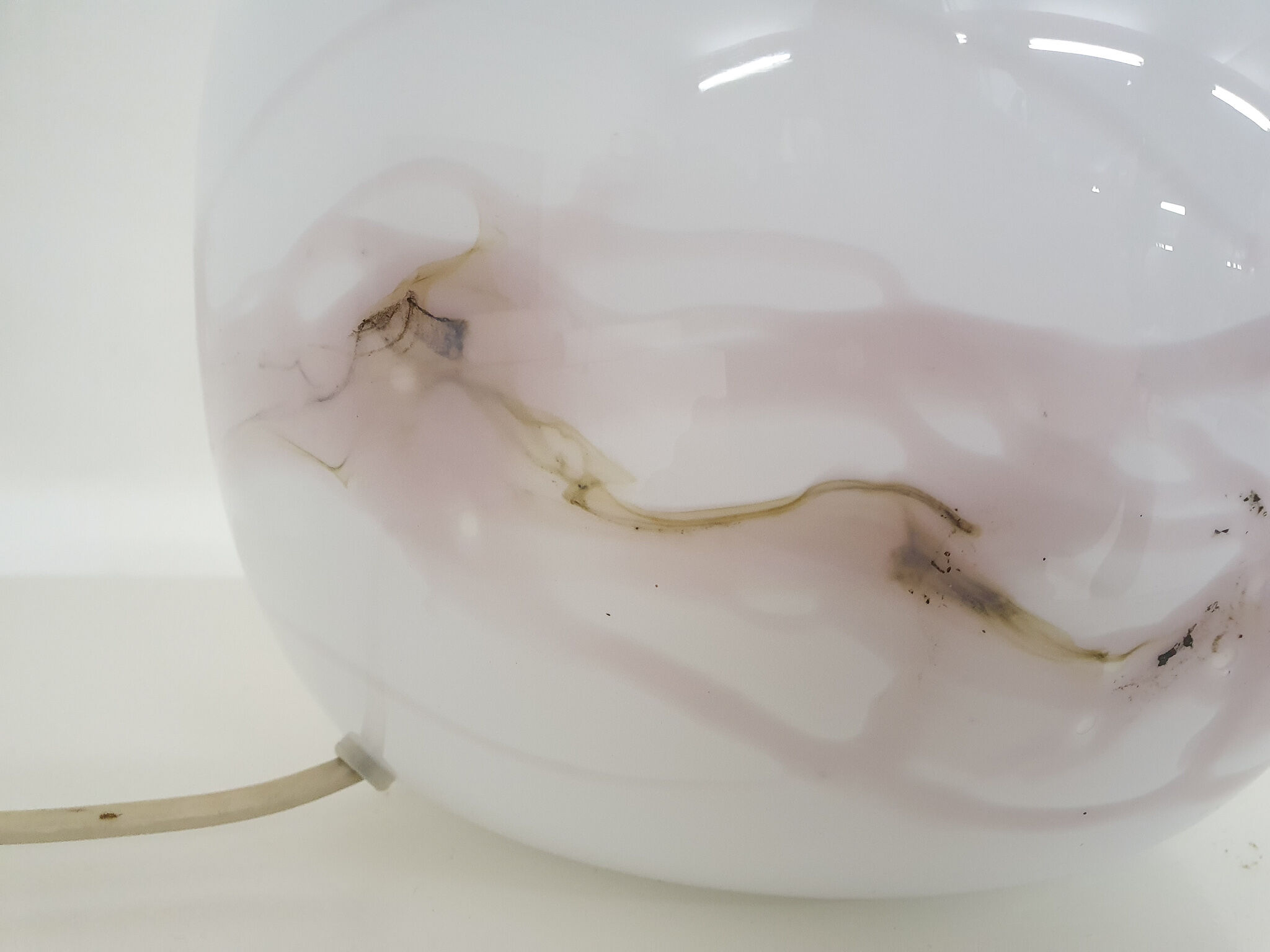 Michale Bang "Sakura" glass table light for Holmegaard, Denmark 1980's