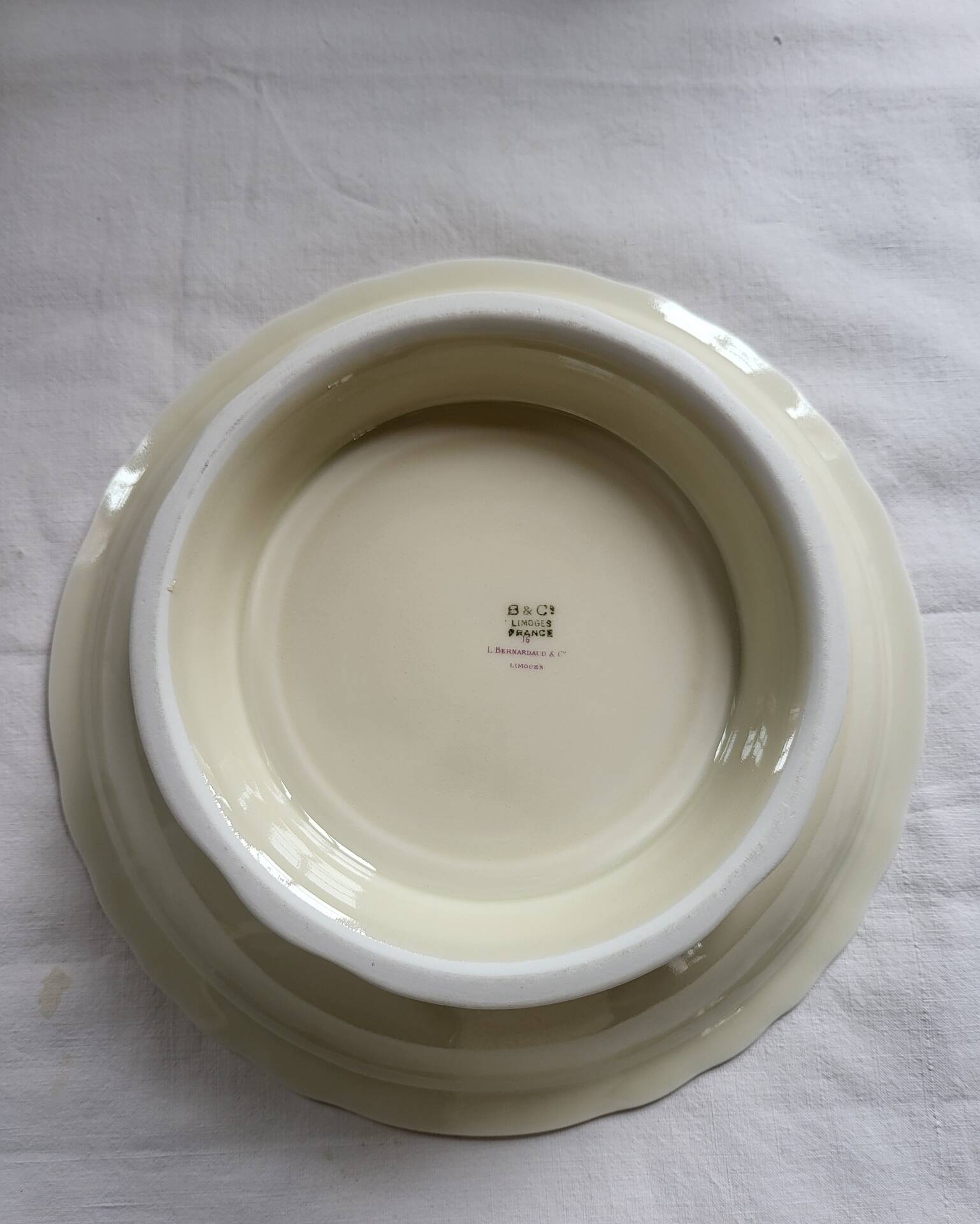 Limoges Bernardaud Coupe à fruit Compotier en porcelaine