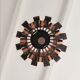 Mid century design pendant light werner schou, seventies