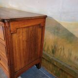 Commode époque Louis XVI en noyer massif