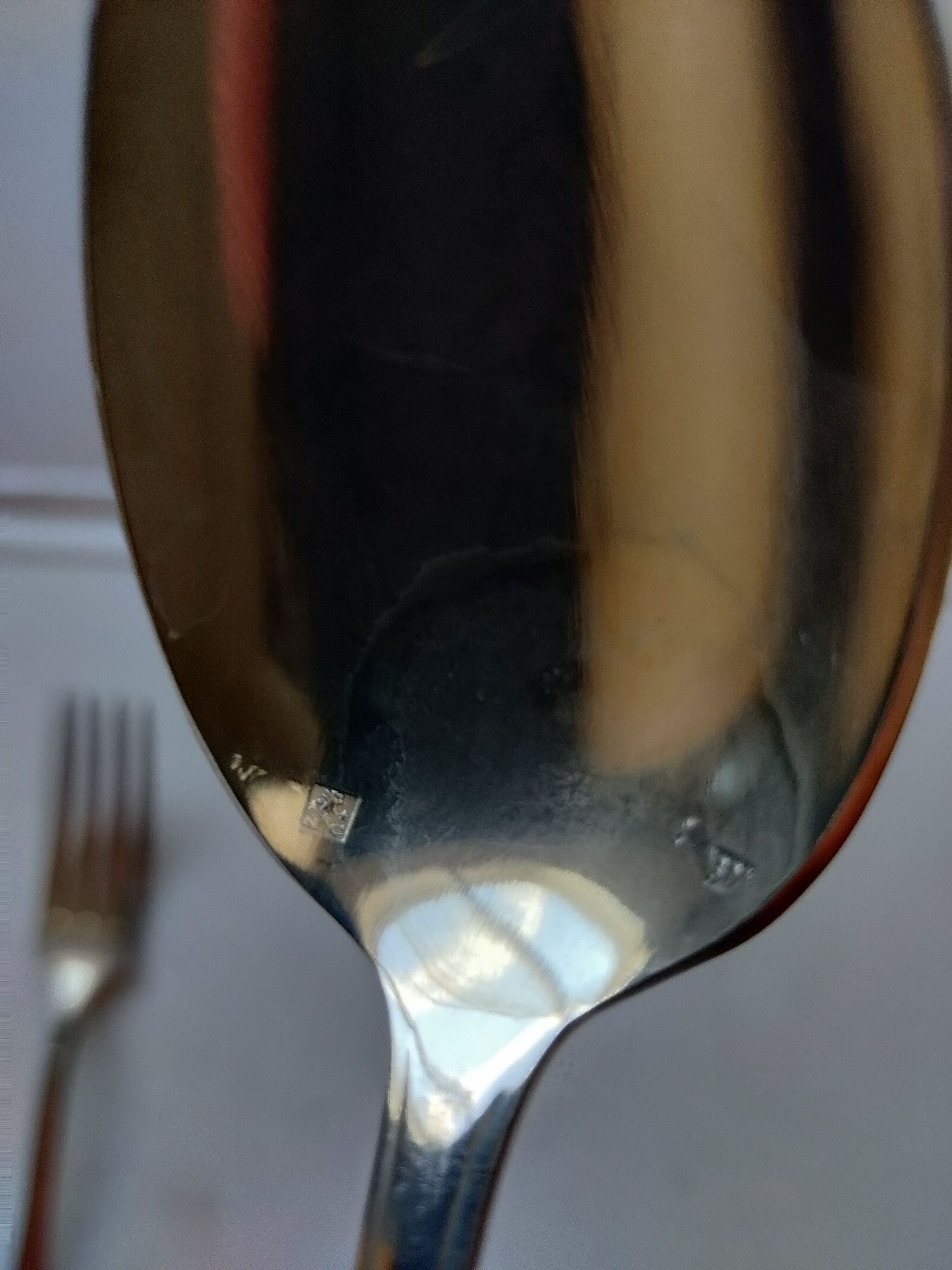 White box fork spoon silver plated