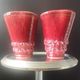 Pair of Art Deco asymmetrical red oxblood ceramic vases