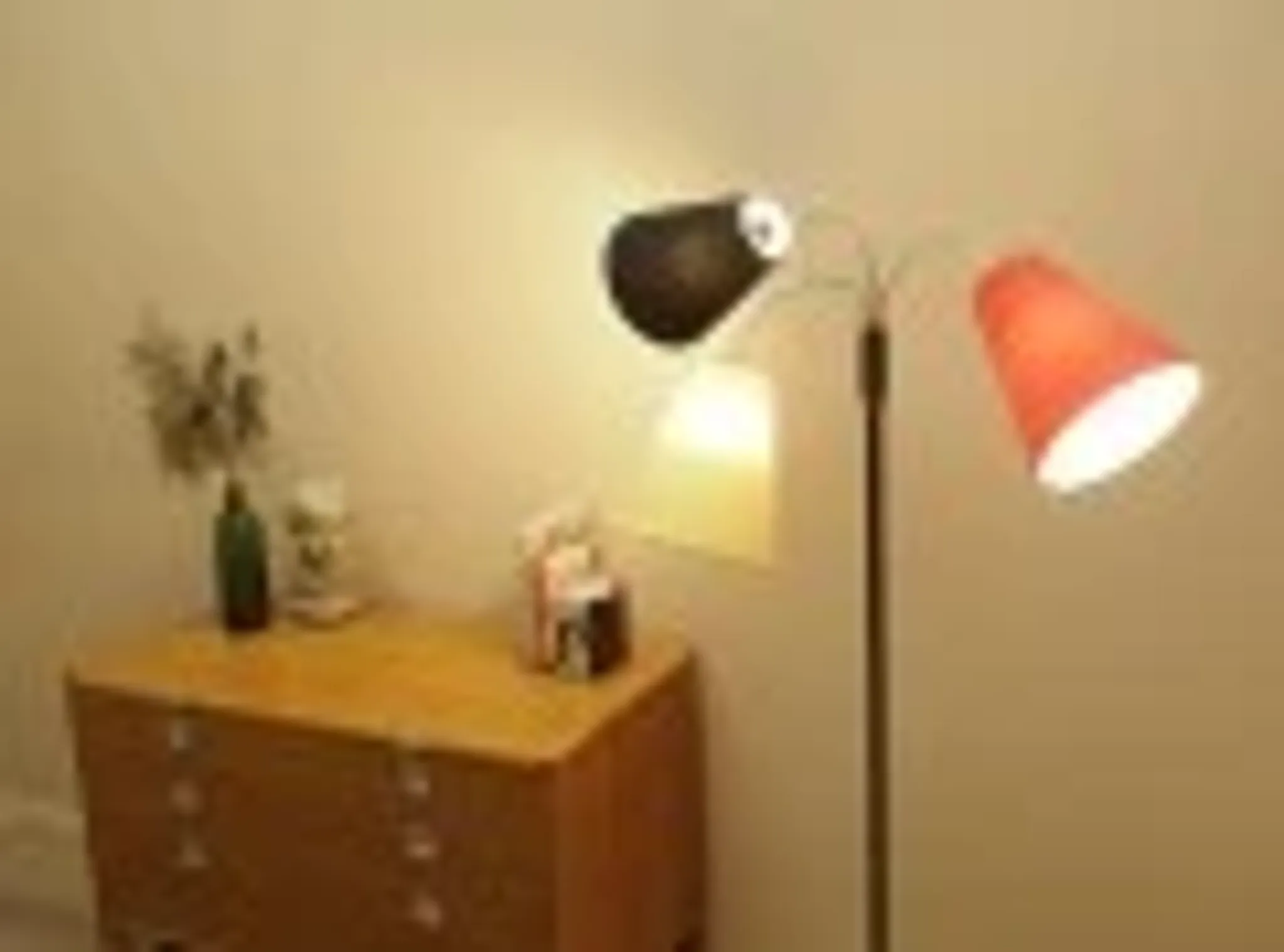 Danish floor lamp with three adjustable arms, metal construction, 2000s
