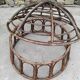 Set of 3 Vintage Rattan Half-Spherical Armchairs